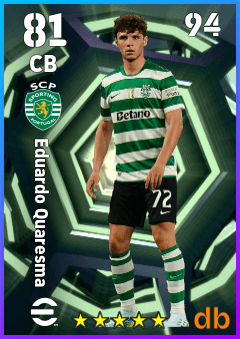 Eduardo Quaresma — CB, OVR 81, MAX 94