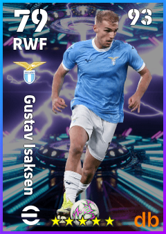 Gustav Isaksen — RWF, OVR 79, MAX 93