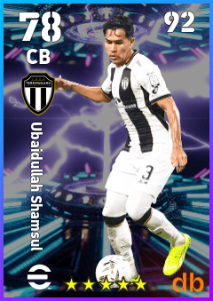 Ubaidullah Shamsul — CB, OVR 78, MAX 92