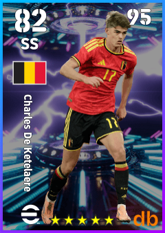 Charles De Ketelaere — SS, OVR 82, MAX 95