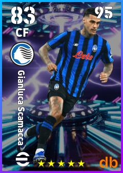 Gianluca Scamacca — CF, OVR 83, MAX 95