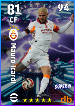 Mauro Icardi — CF, OVR 81, MAX 94