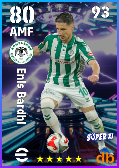 Enis Bardhi — AMF, OVR 80, MAX 93