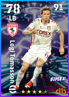 Logi Tómasson — LB, OVR 78, MAX 91