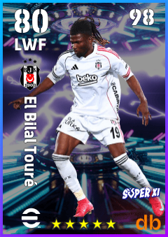 El Bilal Touré — LWF, OVR 80, MAX 98
