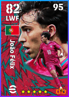 João Félix — LWF, OVR 82, MAX 95