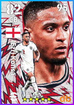 Ezri Konsa — CB, OVR 82, MAX 95