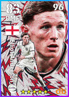 Elliot Anderson — DMF, OVR 83, MAX 96