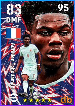 Aurélien Tchouaméni — DMF, OVR 83, MAX 95