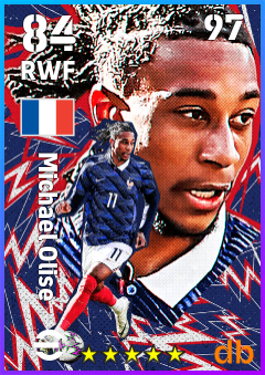 Michael Olise — RWF, OVR 84, MAX 97