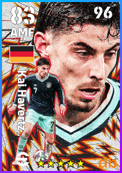Kai Havertz — AMF, OVR 83, MAX 96