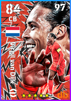 Virgil van Dijk — CB, OVR 84, MAX 97