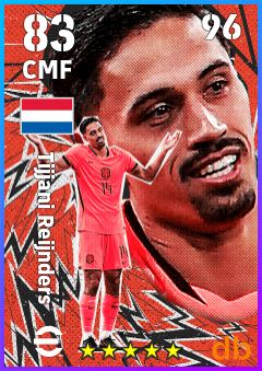 Tijjani Reijnders — CMF, OVR 83, MAX 96