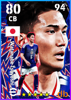 Watanabe Tsuyoshi — CB, OVR 80, MAX 94
