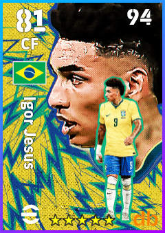 Igor Jesus — CF, OVR 81, MAX 94