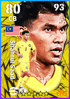 Shahrul Saad — CB, OVR 80, MAX 93