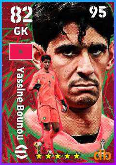 Yassine Bounou — GK, OVR 82, MAX 95