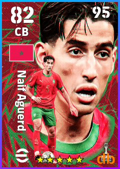 Naif Aguerd — CB, OVR 82, MAX 95