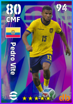 Pedro Vite — CMF, OVR 80, MAX 94