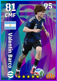 Valentín Barco — CMF, OVR 81, MAX 95