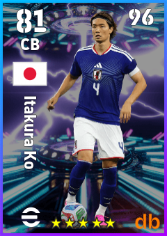 Itakura Ko — CB, OVR 81, MAX 96