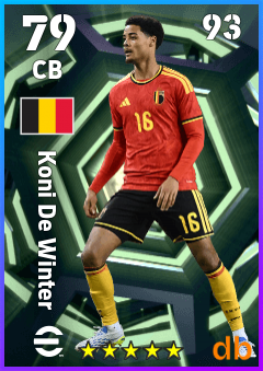 Koni De Winter — CB, OVR 79, MAX 93
