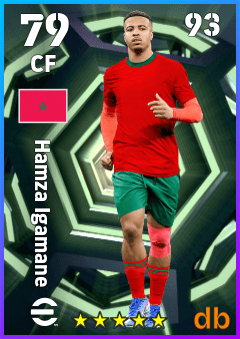 Hamza Igamane — CF, OVR 79, MAX 93
