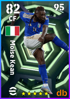 Moise Kean — CF, OVR 82, MAX 95