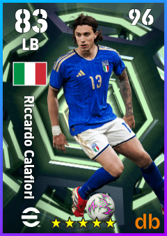 Riccardo Calafiori — LB, OVR 83, MAX 96