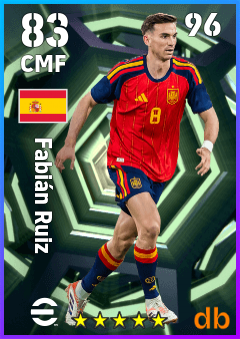 Fabián Ruiz — CMF, OVR 83, MAX 96