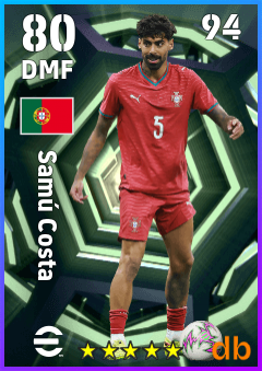 Samú Costa — DMF, OVR 80, MAX 94