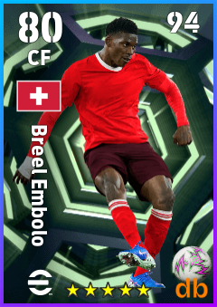 Breel Embolo — CF, OVR 80, MAX 94
