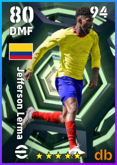 Jefferson Lerma — DMF, OVR 80, MAX 94