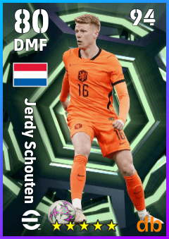Jerdy Schouten — DMF, OVR 80, MAX 94