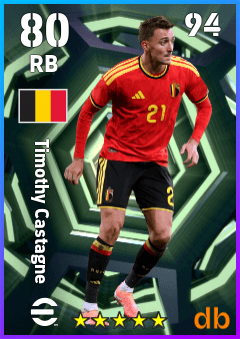 Timothy Castagne eFootball player card