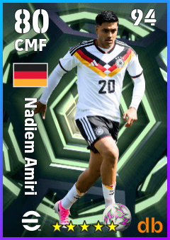 Nadiem Amiri — CMF, OVR 80, MAX 94