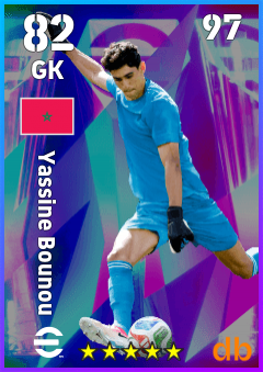 Yassine Bounou — GK, OVR 82, MAX 97