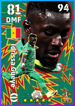 Idrissa Guèye — DMF, OVR 81, MAX 94