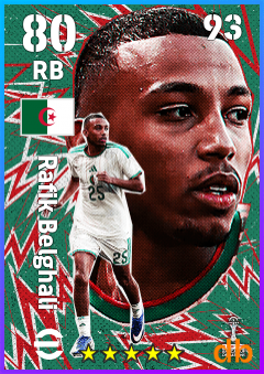 Rafik Belghali — RB, OVR 80, MAX 93