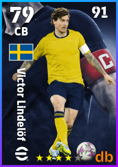 Victor Lindelöf — CB, OVR 79, MAX 91