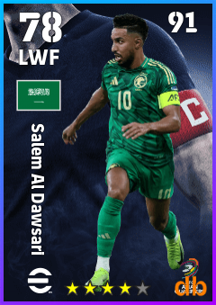 Salem Al Dawsari — LWF, OVR 78, MAX 91