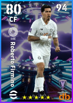 Roberto Firmino — CF, OVR 80, MAX 94