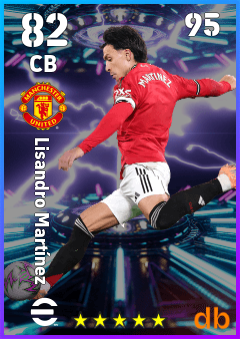 Lisandro Martínez — CB, OVR 82, MAX 95