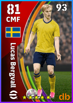 Lucas Bergvall — CMF, OVR 81, MAX 93