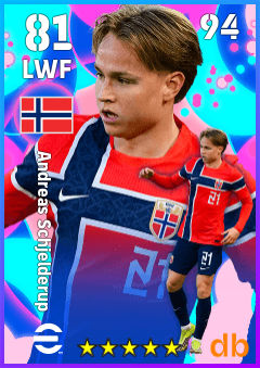 Andreas Schjelderup — LWF, OVR 81, MAX 94