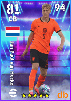 Jan Paul van Hecke — CB, OVR 81, MAX 94