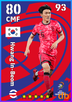 Hwang In-Beom — CMF, OVR 80, MAX 93