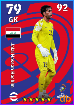 Jalal Hassan Hachim — GK, OVR 79, MAX 92