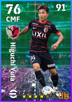 Higuchi Yuta — CMF, OVR 76, MAX 91