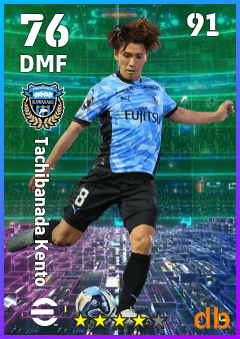 Tachibanada Kento — DMF, OVR 76, MAX 91